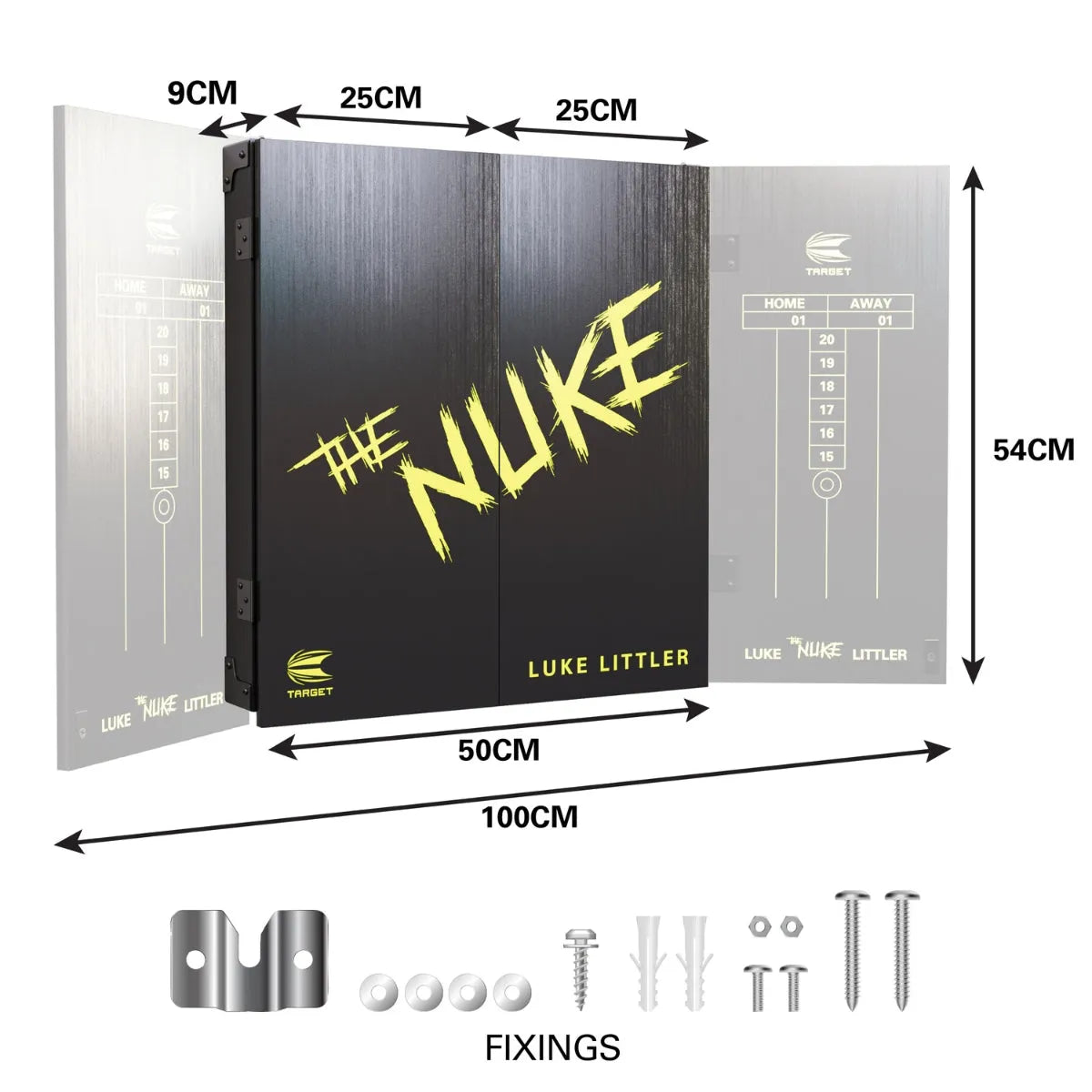 Target Darts Luke Littler Cabinet and Board Set