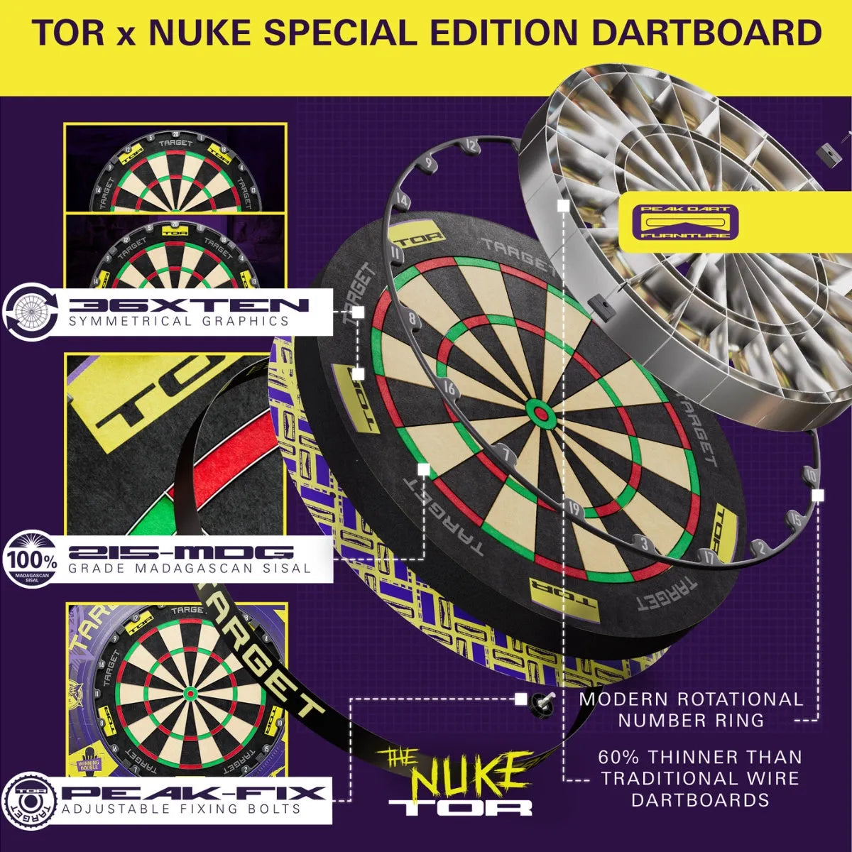 Target Darts Luke Littler World Champion Surround and TOR Board Bundle