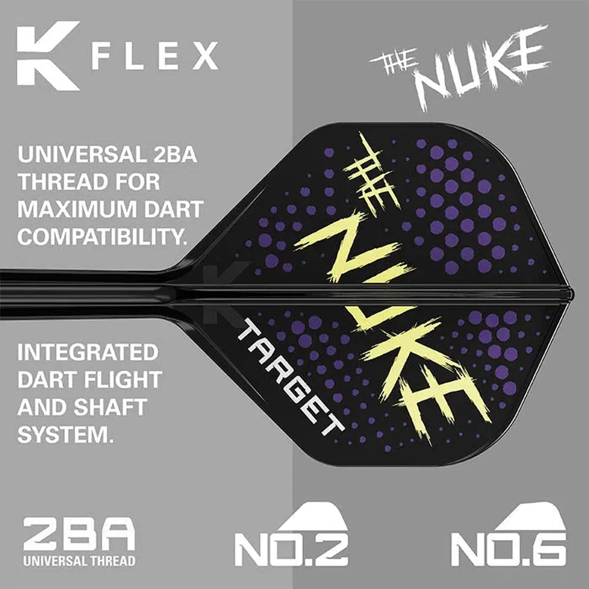 Target Darts Luke 'The Nuke' Littler K-Flex Flight System No6-4-Short-Premier Darts