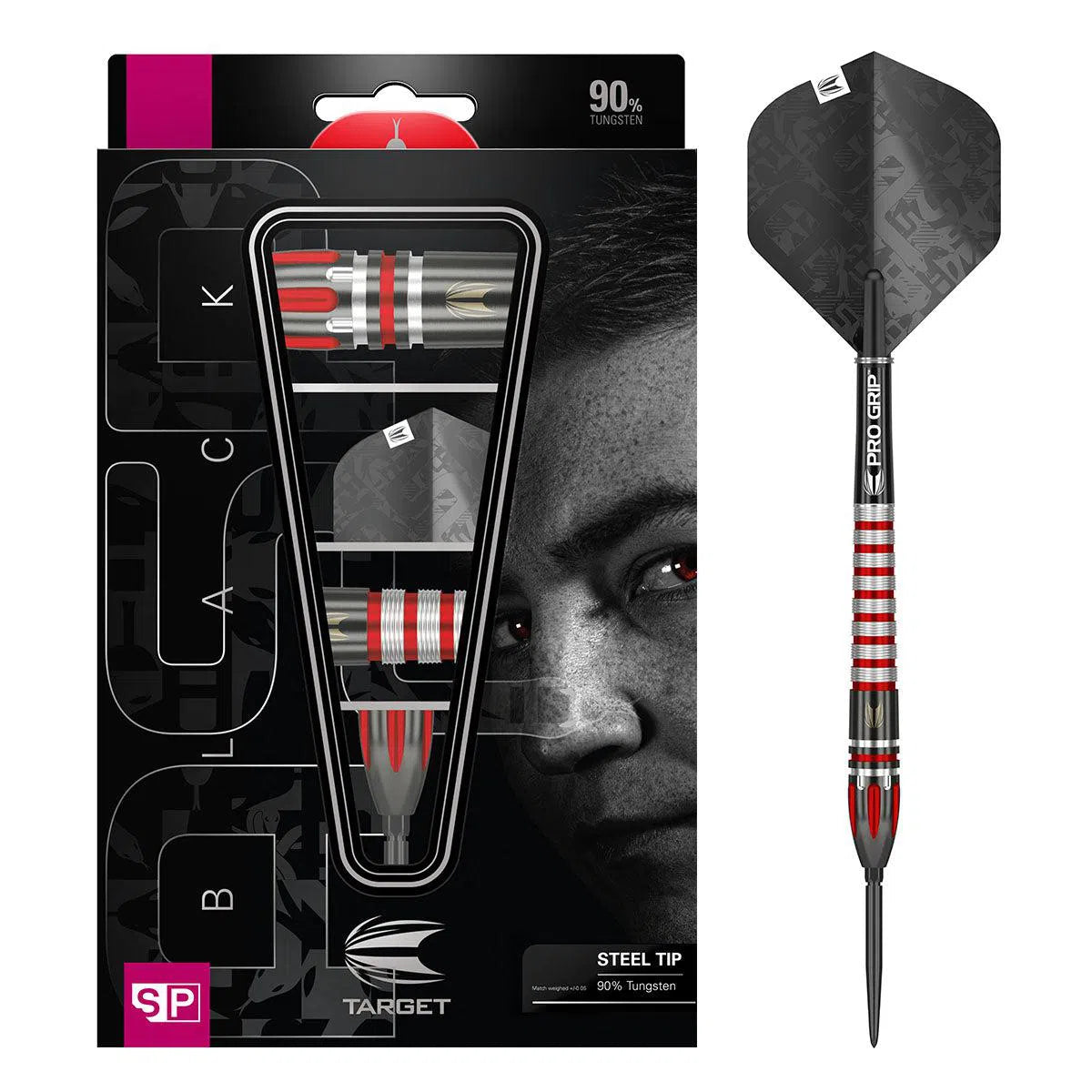 Target Darts Nathan Aspinall Black 90% Tungsten Steel Tip Darts