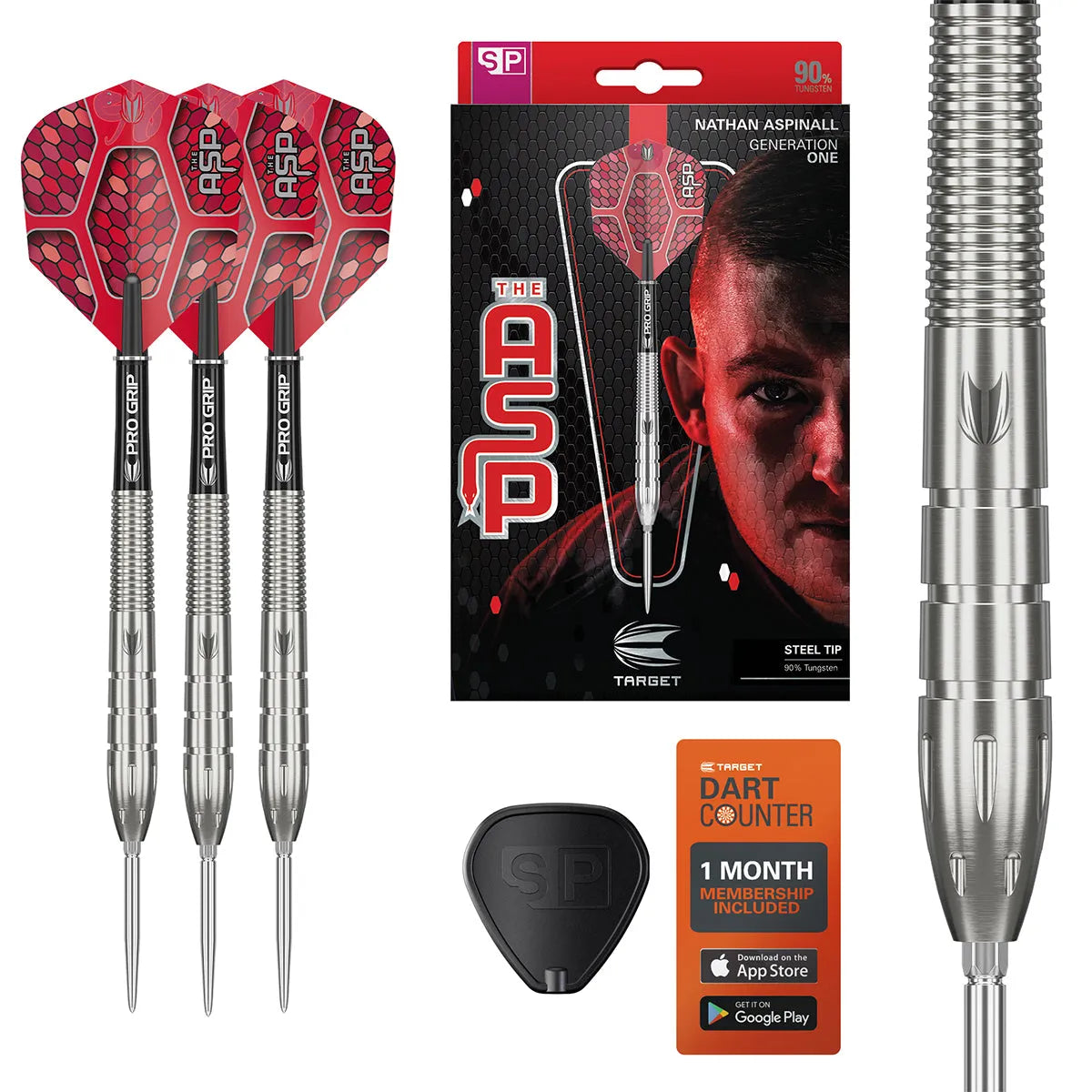 Target Darts Nathan Aspinall Gen 1 SP 90% Tungsten Steel Tip Darts