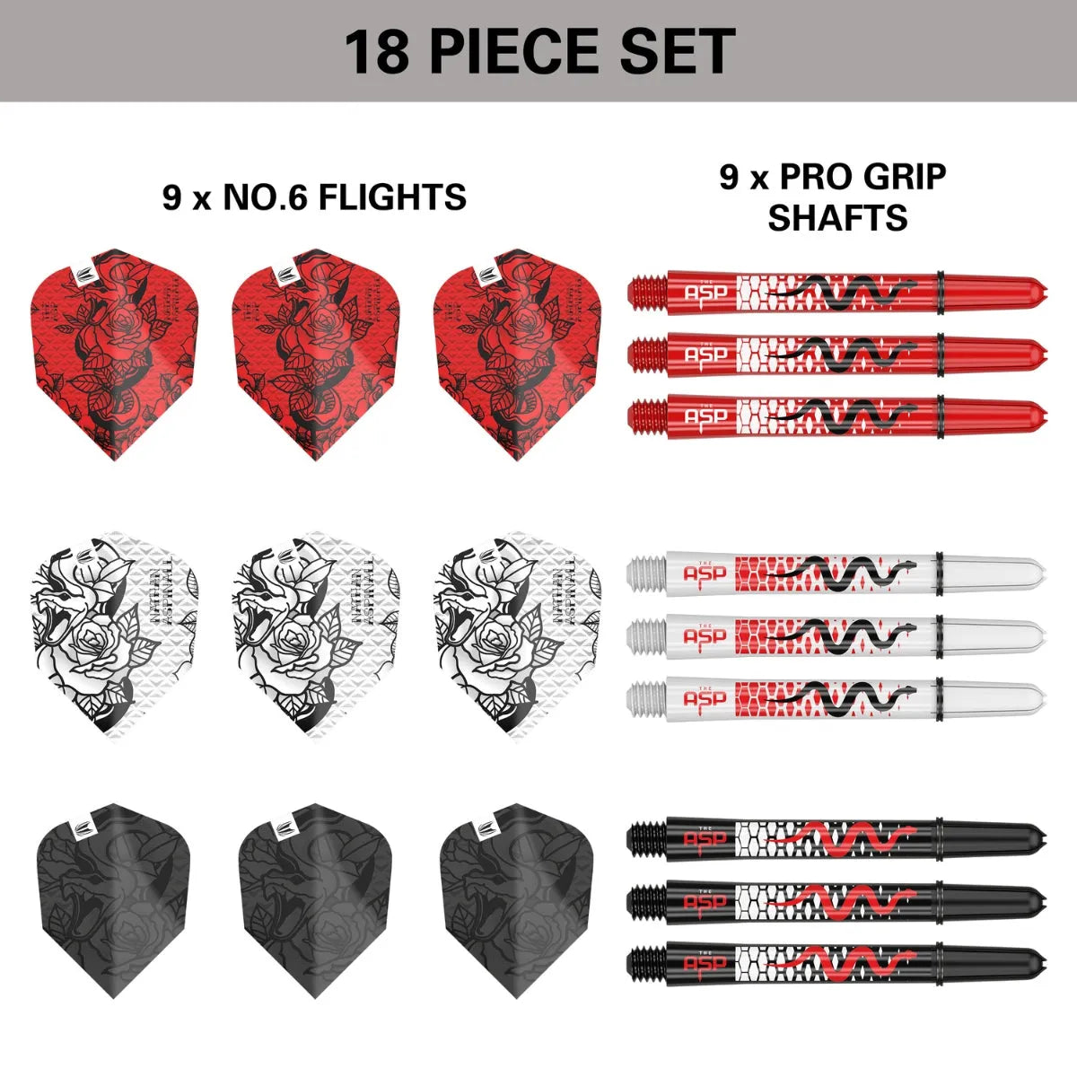 Target Darts Nathan Aspinall Ink Flight and Shaft Kit