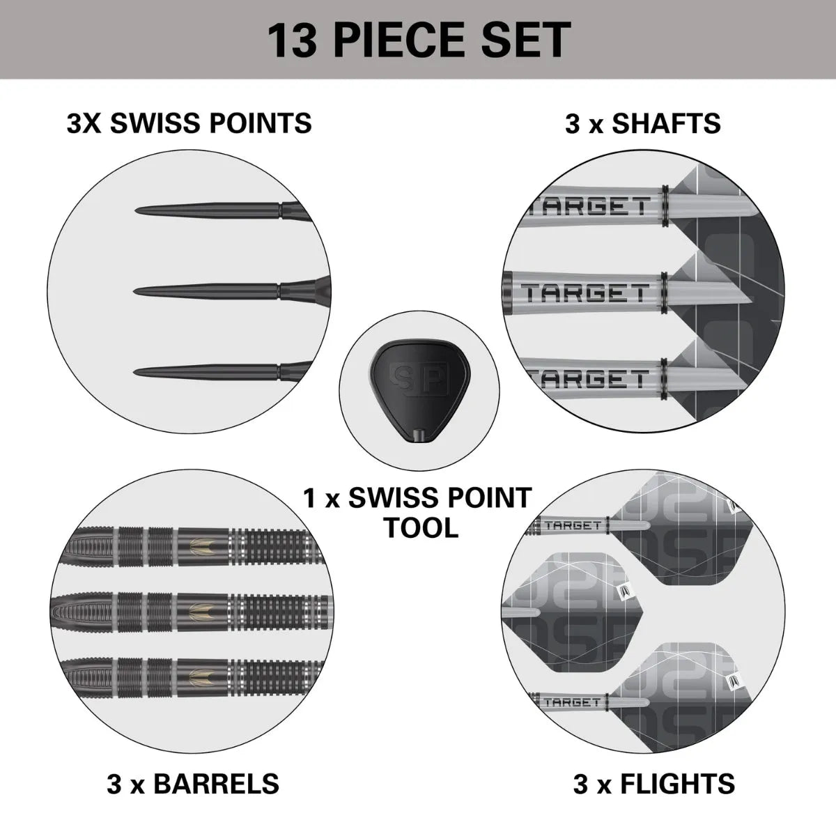 Target Darts Nathan Aspinall X Echo SP 90% Tungsten Steel Tip Darts