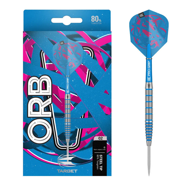 Target Darts ORB 02 80% Tungsten Steel Tip Darts-1-22 GRAM-Premier Darts