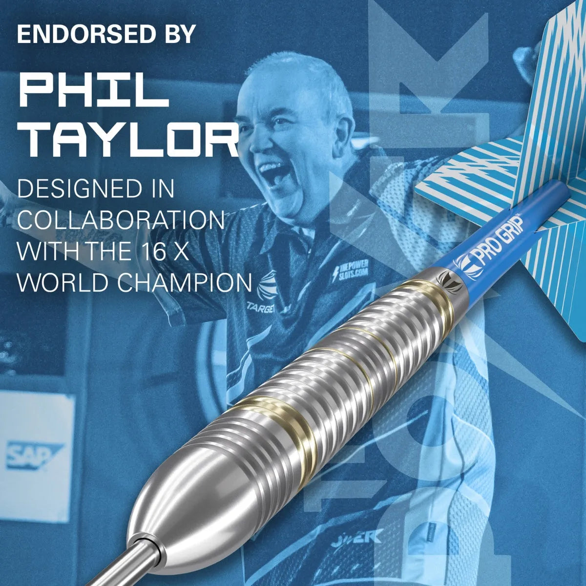 Target Darts Phil Taylor 22g Brass 2022 Steel Tip Darts Set