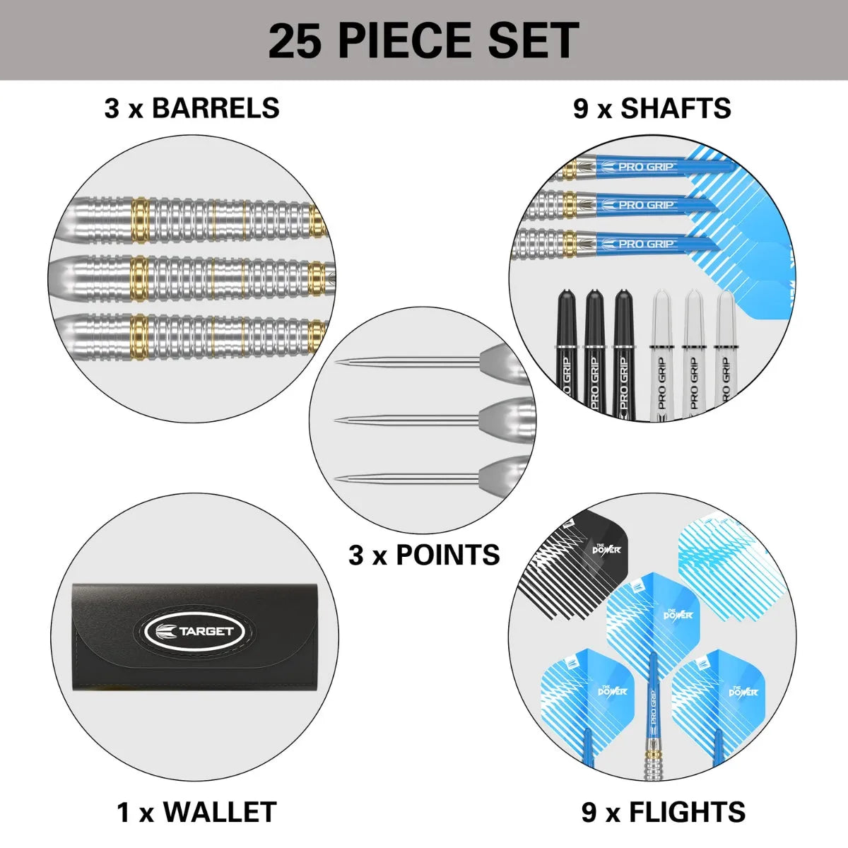 Target Darts Phil Taylor 22g Brass 2022 Steel Tip Darts Set