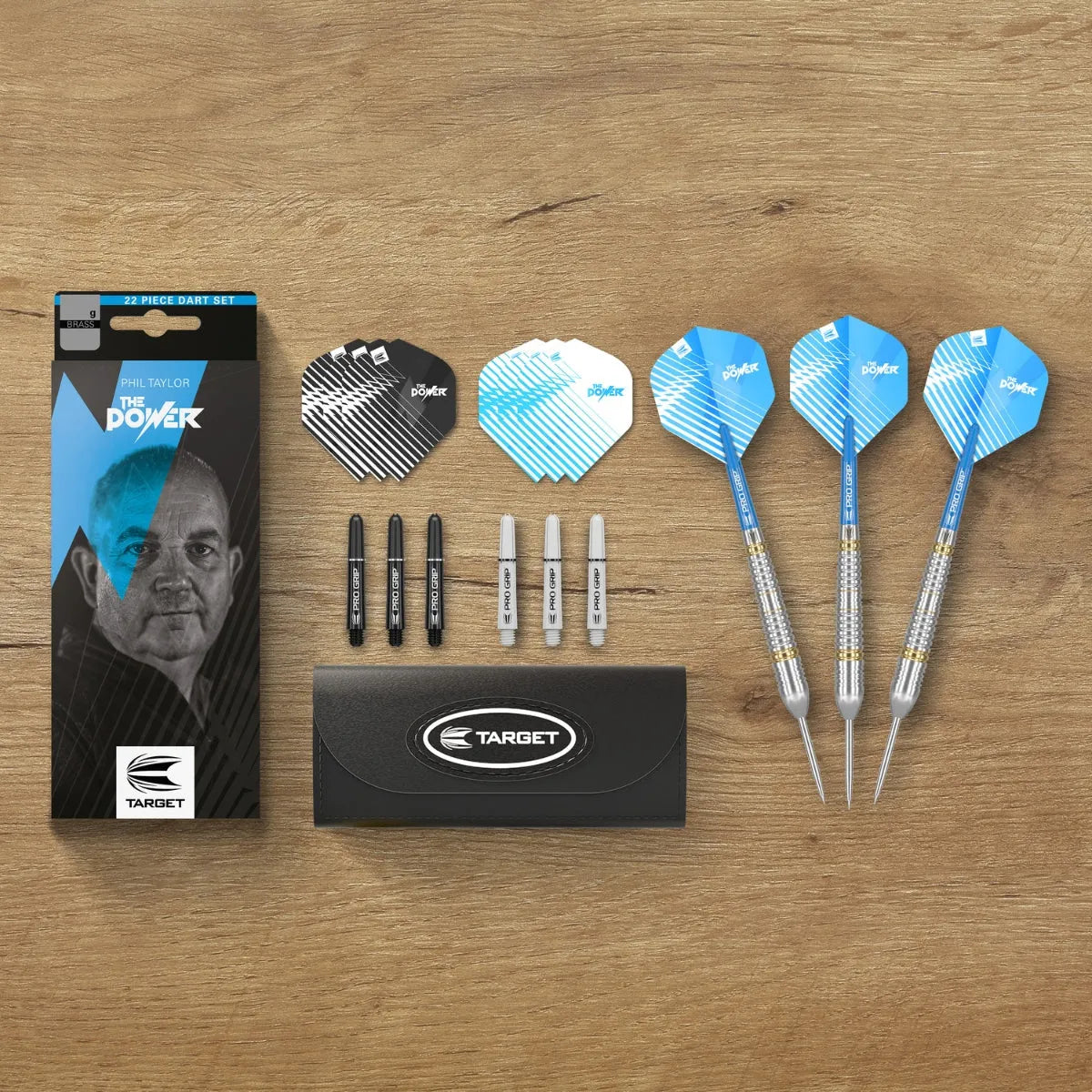 Target Darts Phil Taylor 22g Brass 2022 Steel Tip Darts Set