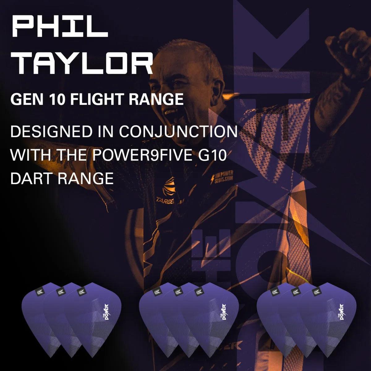 Target Darts Phil Taylor G10 Kite Dart Flights x3 Sets