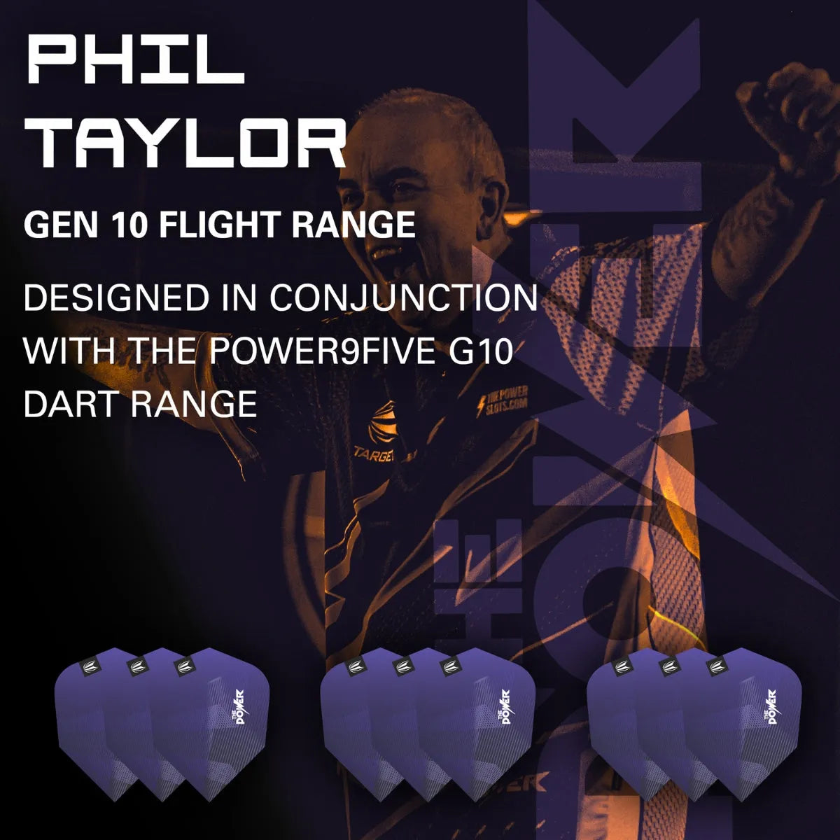 Target Darts Phil Taylor G10 TENX Dart Flights x3 Sets