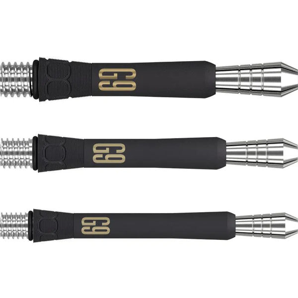 Target Darts Phil Taylor Gen 9 Shafts-1-Black-Short-Premier Darts