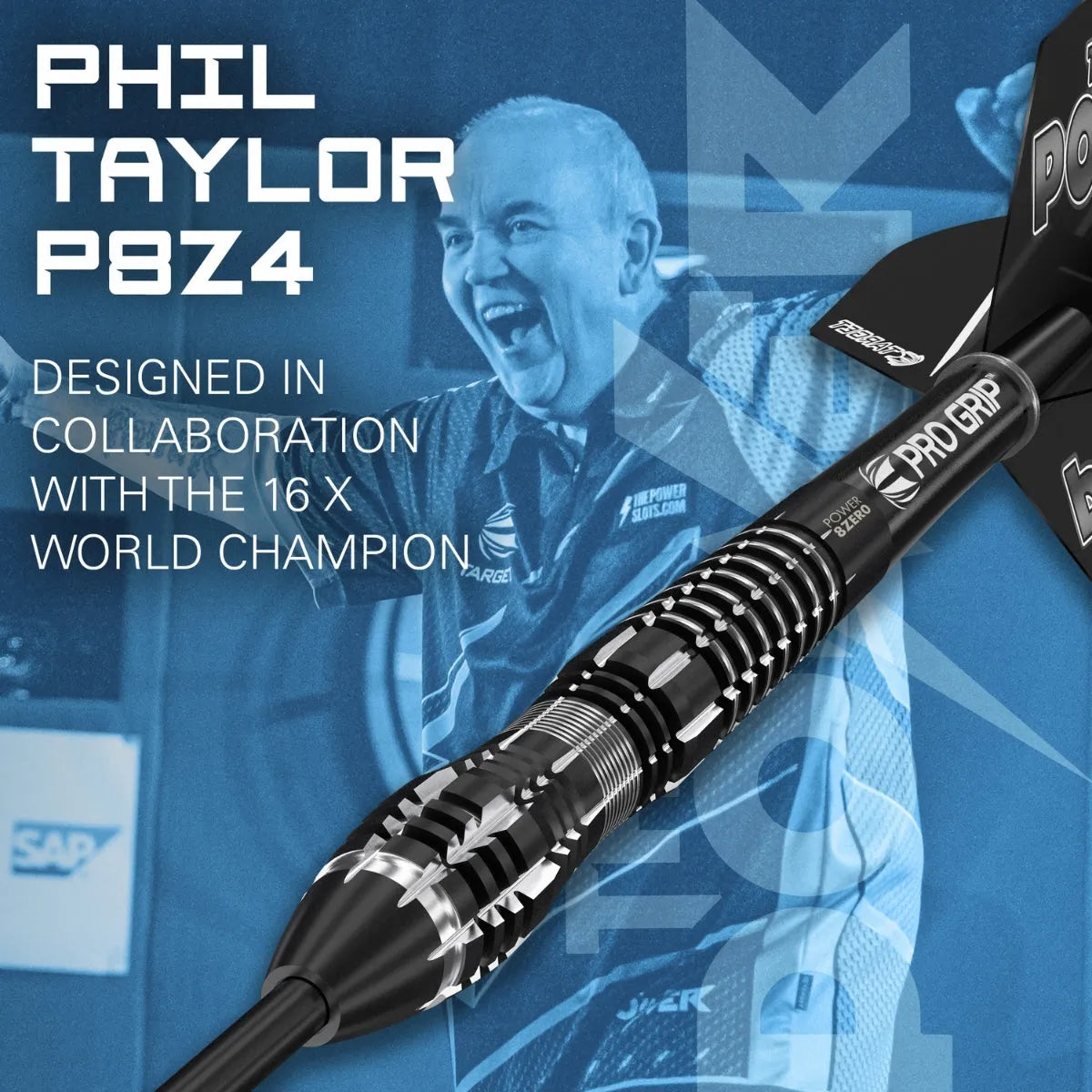 Target Darts Phil Taylor Power 8Zero 4 Black 80% Tungsten Steel Tip Darts