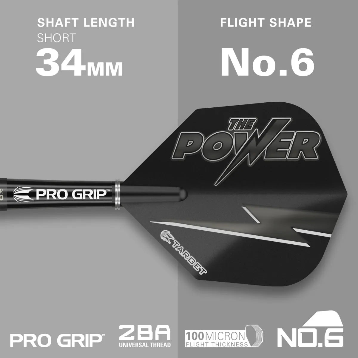 Target Darts Phil Taylor Power 8Zero 4 Black 80% Tungsten Steel Tip Darts