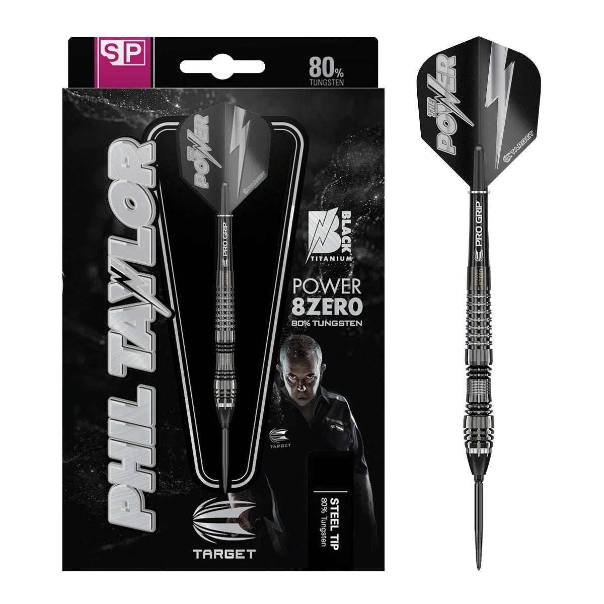 Target Darts Phil Taylor Power 8Zero 4 SP 80% Tungsten Steel Tip Darts