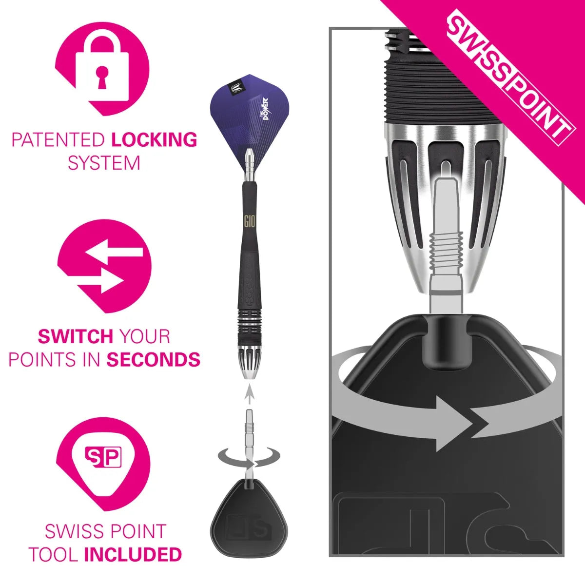 Target Darts Phil Taylor Power 9Five Gen 10 SP 95% Tungsten Steel Tip Darts