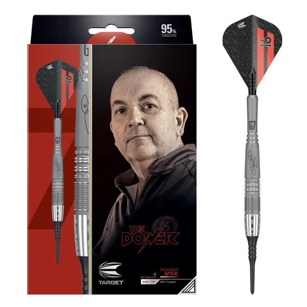 Target Darts Phil Taylor Power 9Five Gen 7 95% Tungsten Soft Tip Darts-1-20 GRAM-Premier Darts