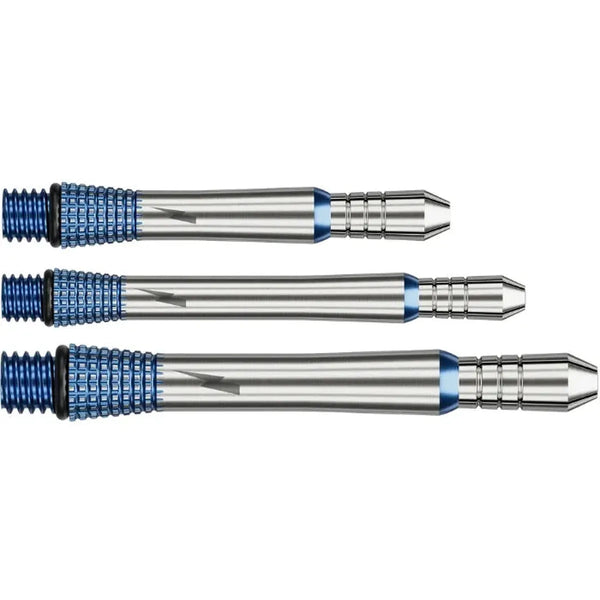 Target Darts Phil Taylor Power Gx2 Titanium Shafts-1-Silver Blue-Short-Premier Darts