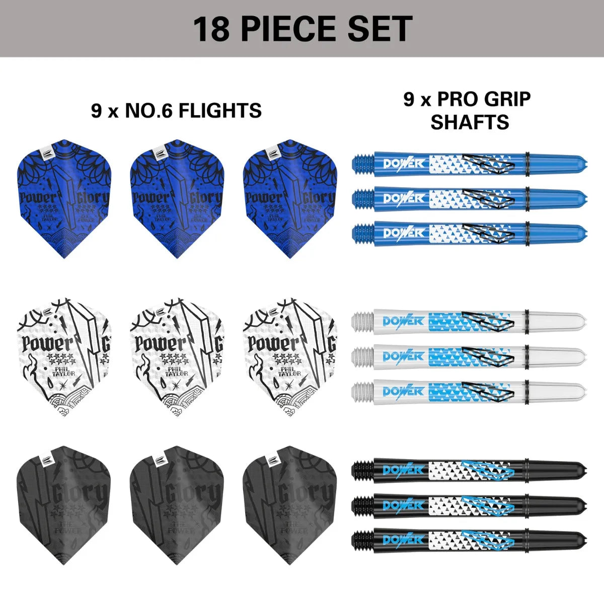 Target Darts Phil Taylor Power Ink Flight and Shaft Kit