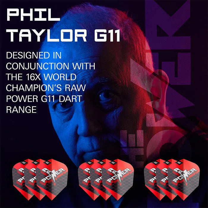 Target Darts Phil Taylor Raw Power G11 Pro Ultra No6 Dart Flights x3 Sets
