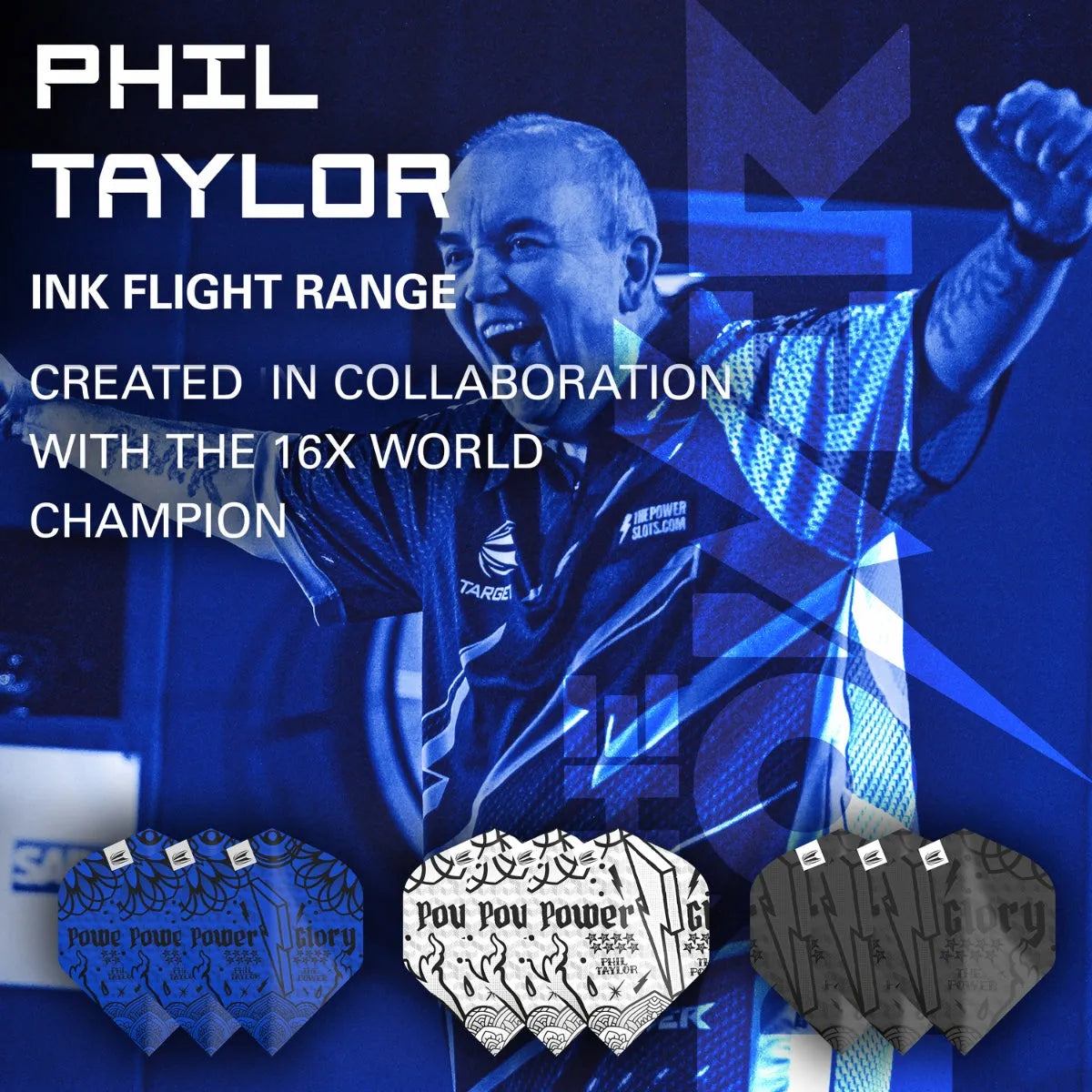 Target Darts Power Phil Taylor Ink No2 Flights x3 Sets