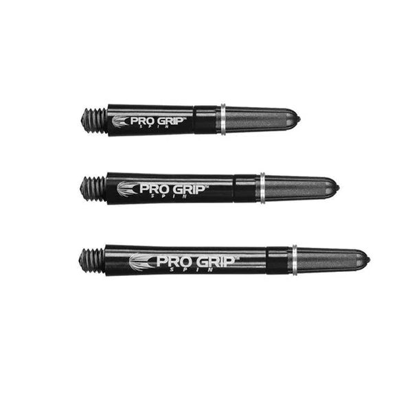 Target Darts Pro Grip Spin Dart Shafts - Black-1-Black-Short-Premier Darts