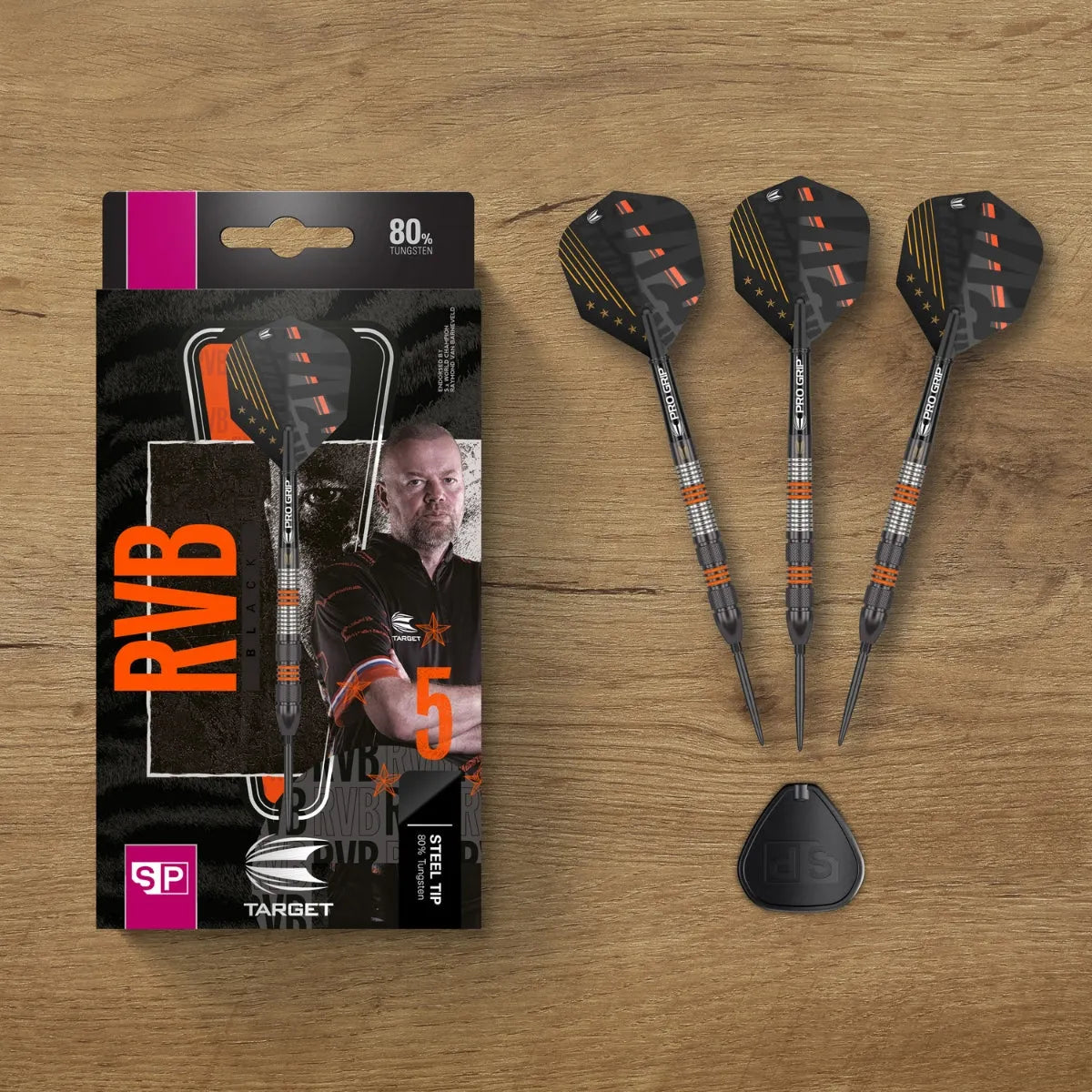 Target Darts Raymond Van Barneveld Black SP 80% Tungsten Steel Tip Darts