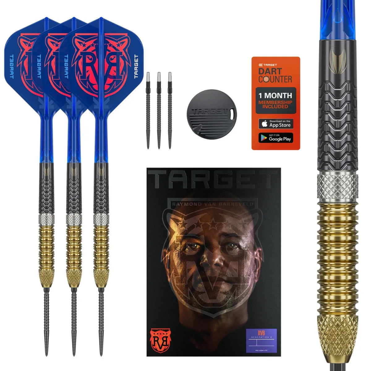 Target Darts Raymond Van Barneveld Gen6 95% Tungsten Steel Tip Darts