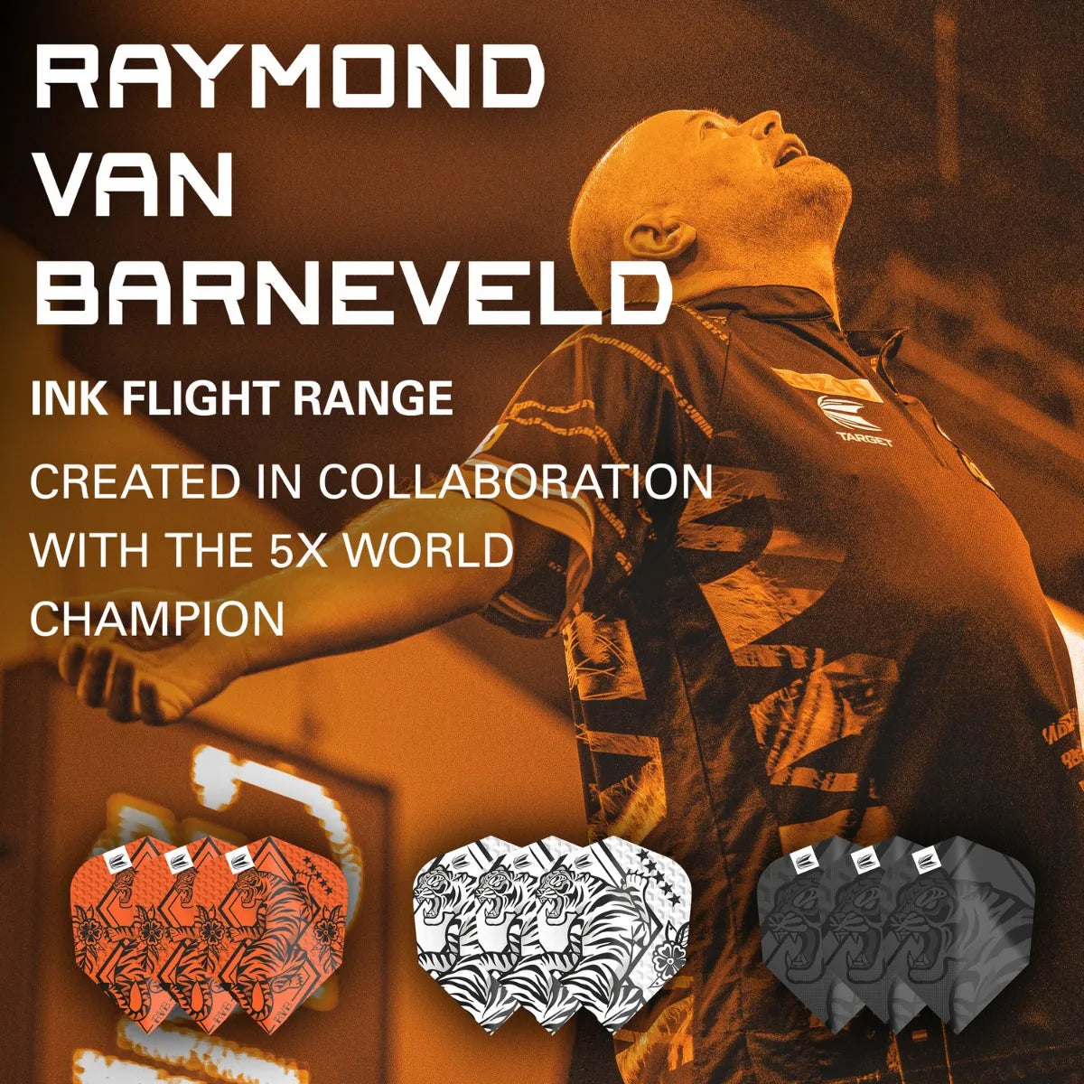 Target Darts Raymond Van Barneveld Ink TENX Flights x3 Sets