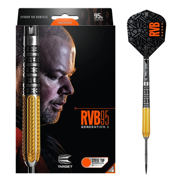 Target Darts Raymond Van Barneveld RVB95 Gen 2 95% Tungsten Steel Tip Darts-1-21 GRAM-Premier Darts