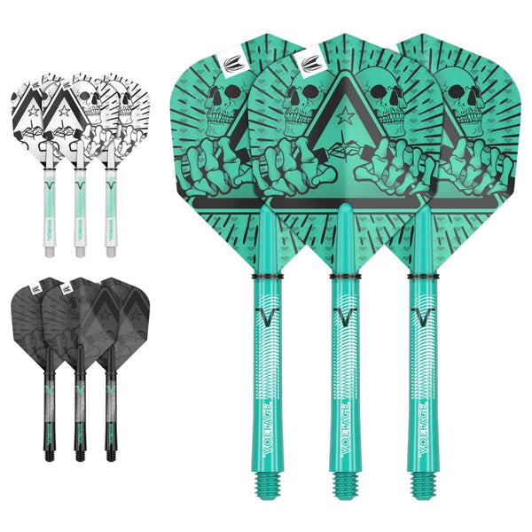 Target Darts Rob Cross Ink Flight & Shaft Kit-1-Green-Short-Premier Darts