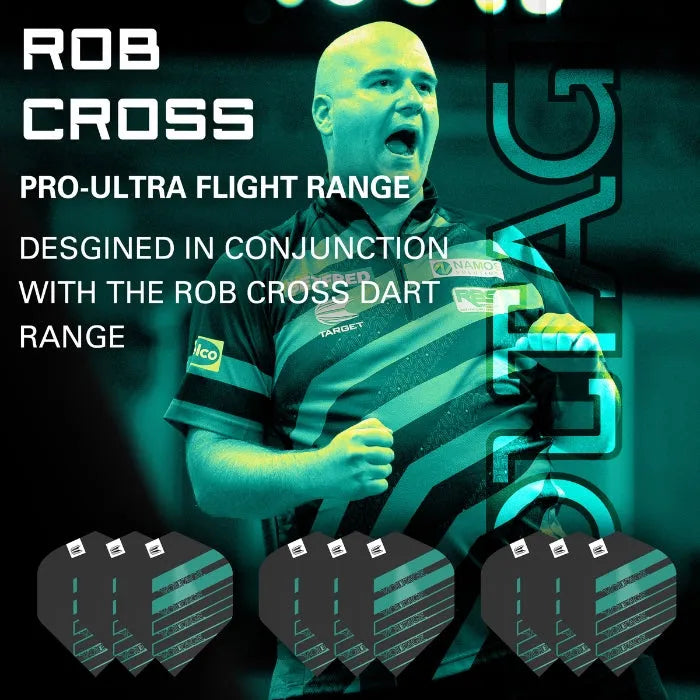 Target Darts Rob Cross Pro Ultra No2 Flights X 3  Black