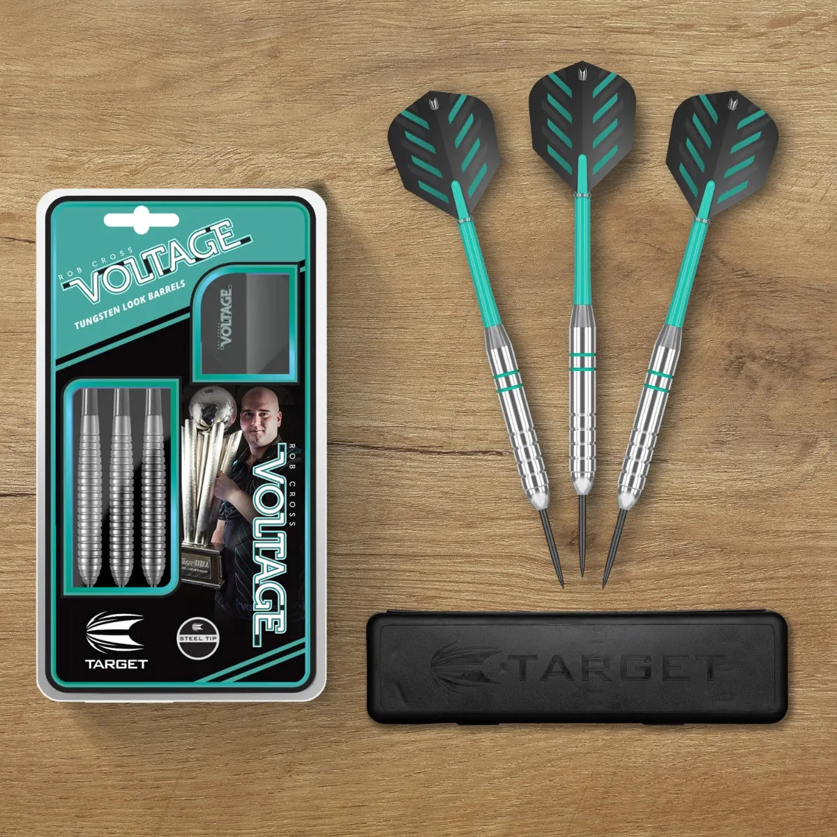 Target Darts Rob Cross Silver Voltage Brass Steel Tip Darts