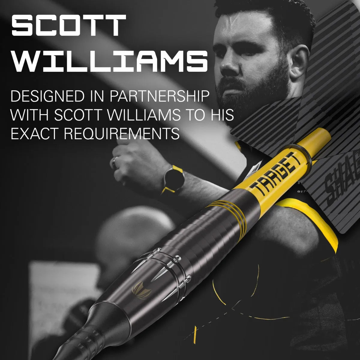 Target Darts Scott Williams Black 90% Tungsten Soft Tip Darts