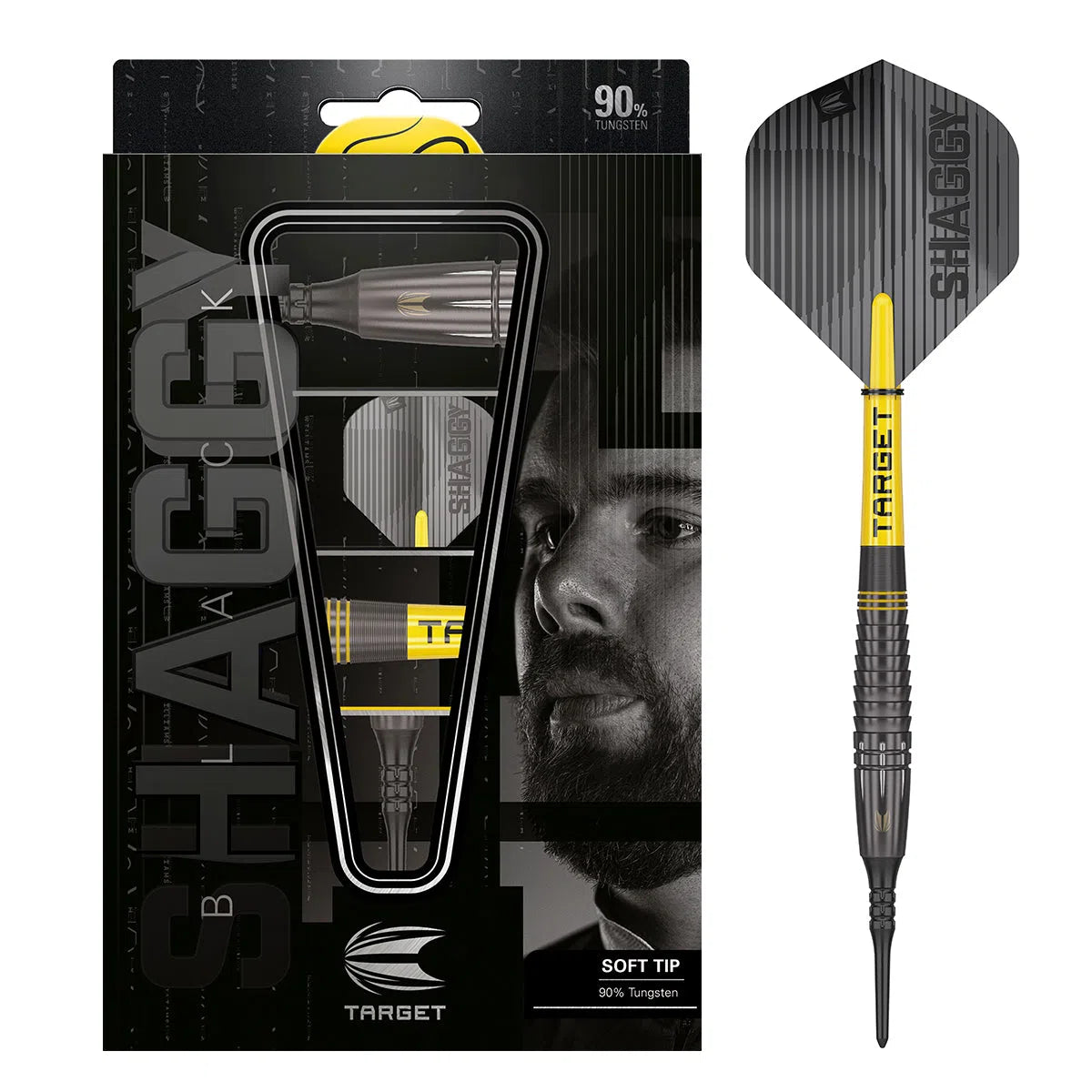 Target Darts Scott Williams Black 90% Tungsten Soft Tip Darts