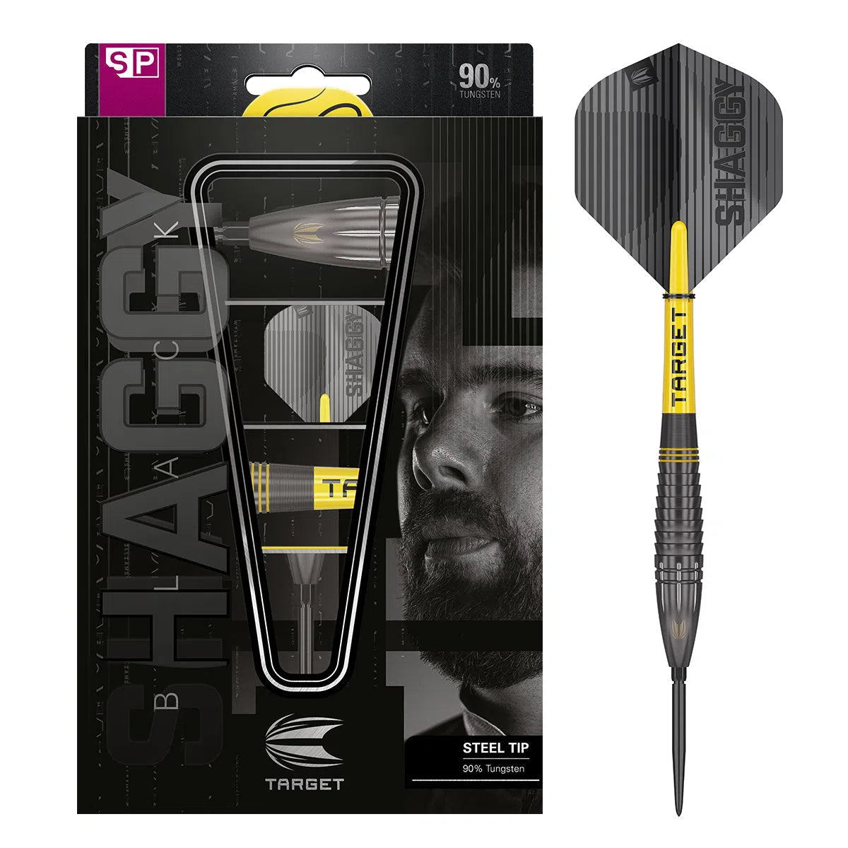 Target Darts Scott Williams Black SP 90% Tungsten Steel Tip Darts