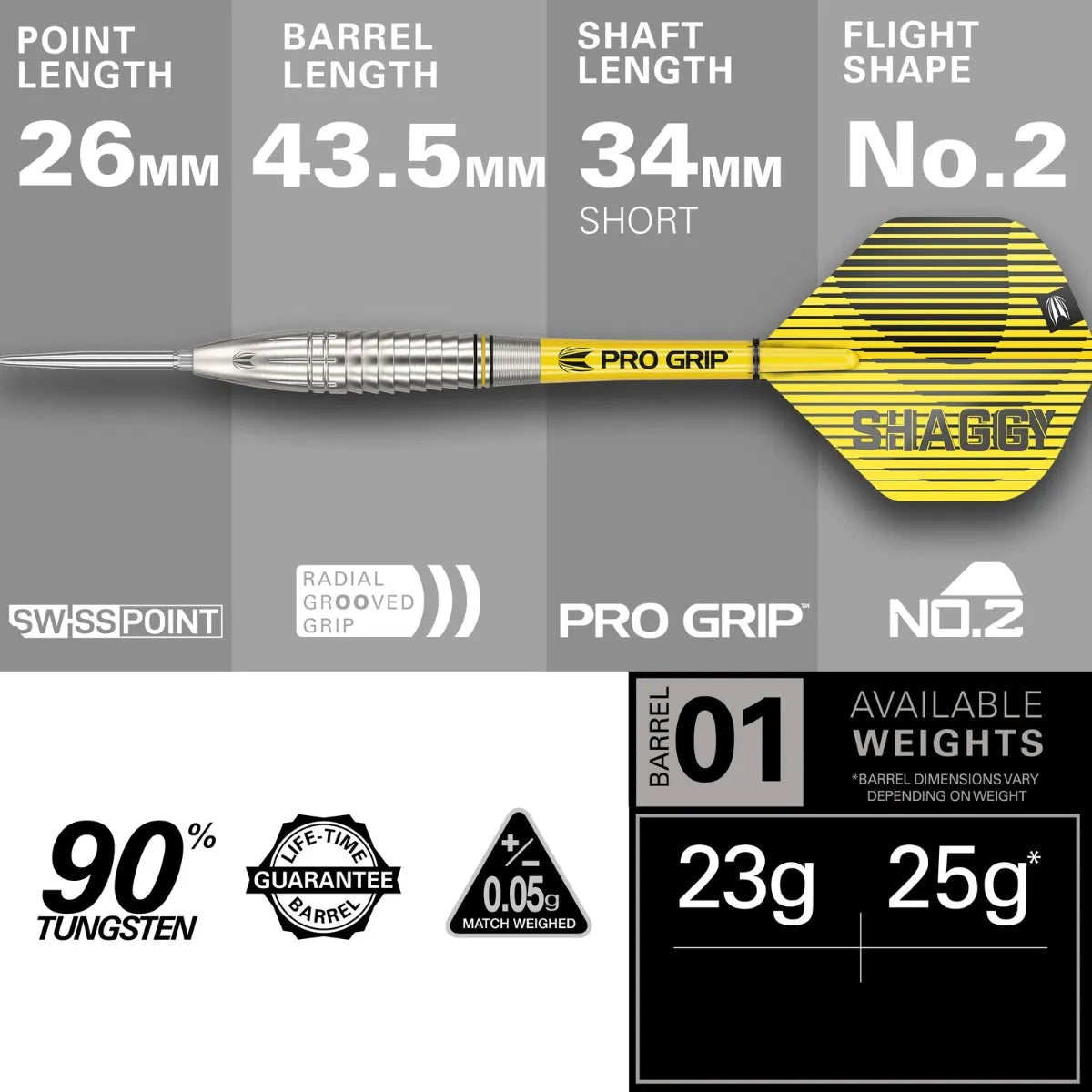 Target Darts Scott Williams Gen 1 SP 90% Tungsten Steel Tip Darts