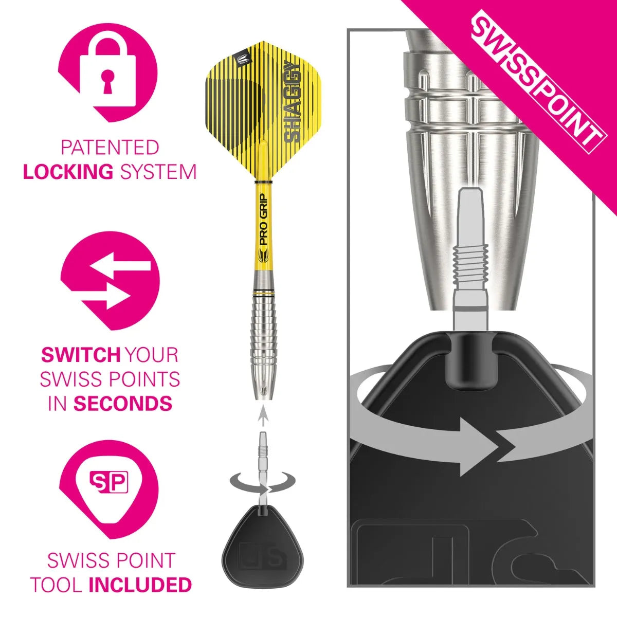 Target Darts Scott Williams Gen 1 SP 90% Tungsten Steel Tip Darts