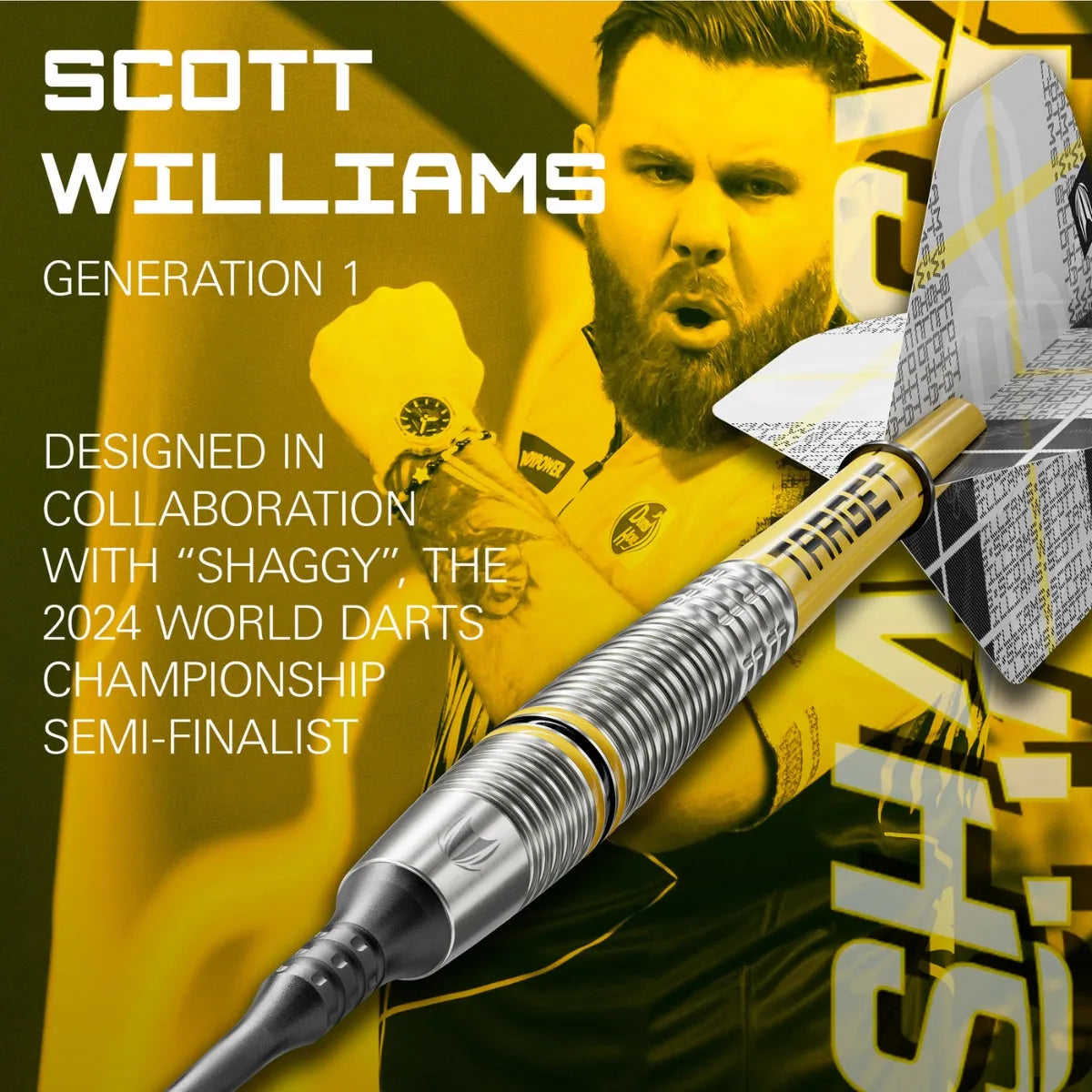 Target Darts Scott Williams Gen 2 90% Tungsten Soft Tip Darts
