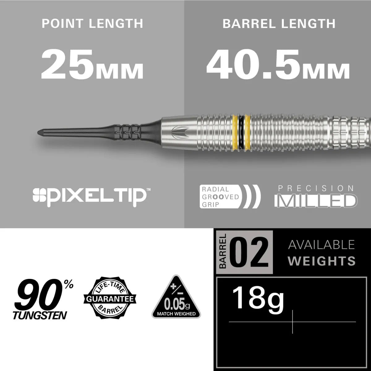 Target Darts Scott Williams Gen 2 90% Tungsten Soft Tip Darts