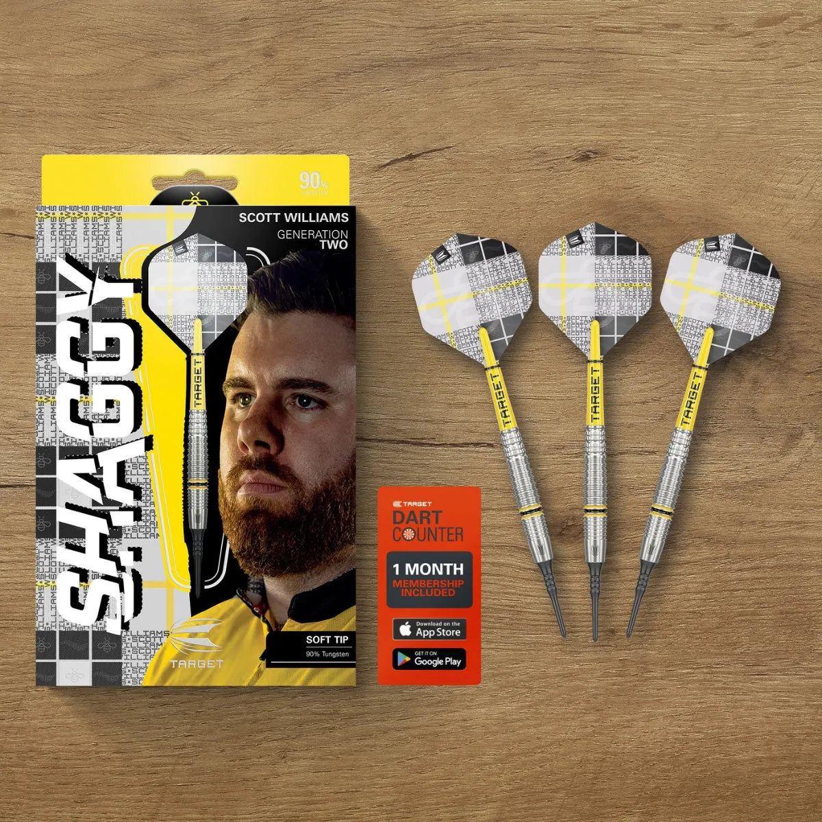 Target Darts Scott Williams Gen 2 90% Tungsten Soft Tip Darts