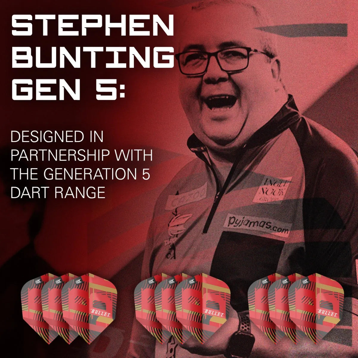Target Darts Stephen Bunting Gen 5 No6 Flights x3 Sets