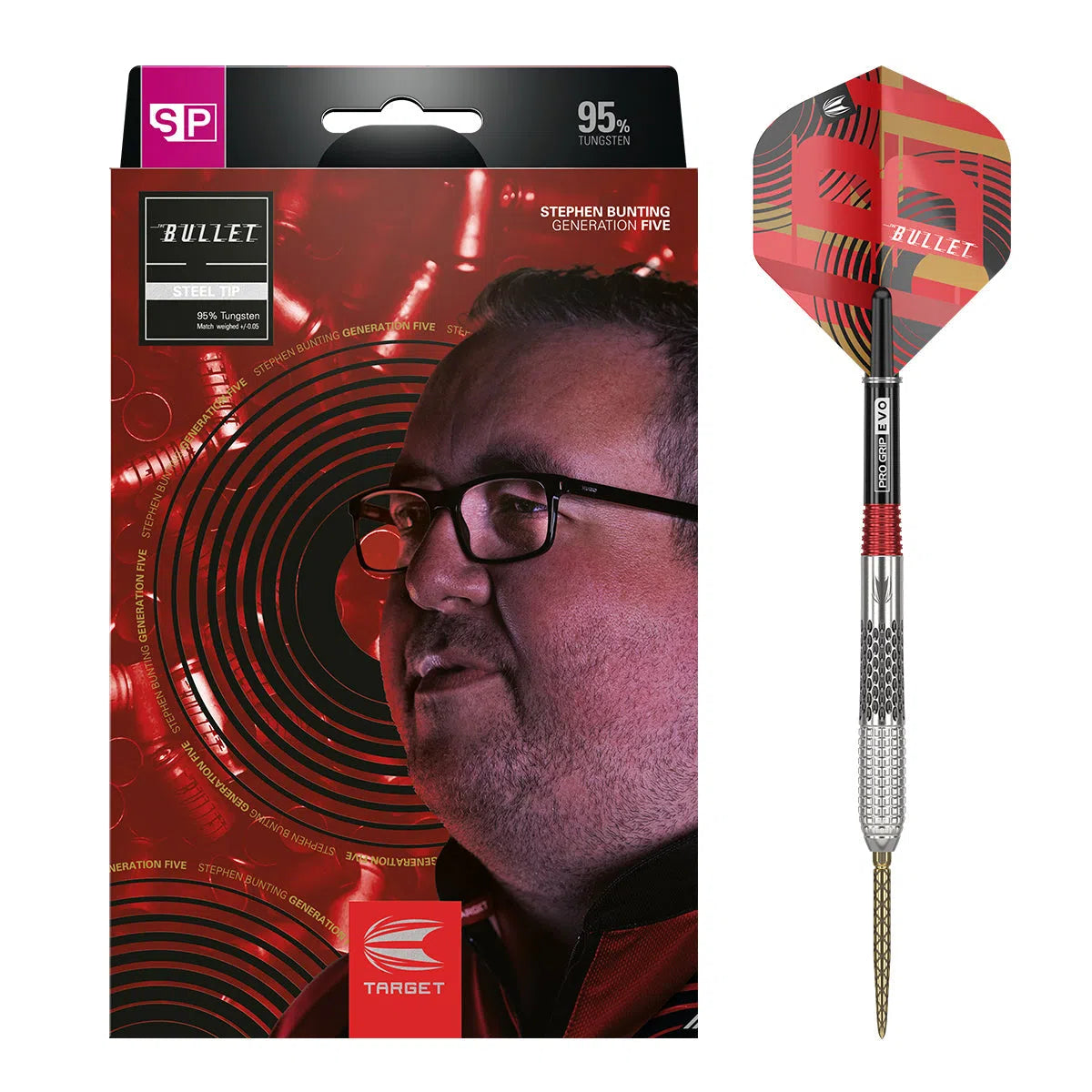 Target Darts Stephen Bunting Gen 5 SP 95% Tungsten Steel Tip Darts
