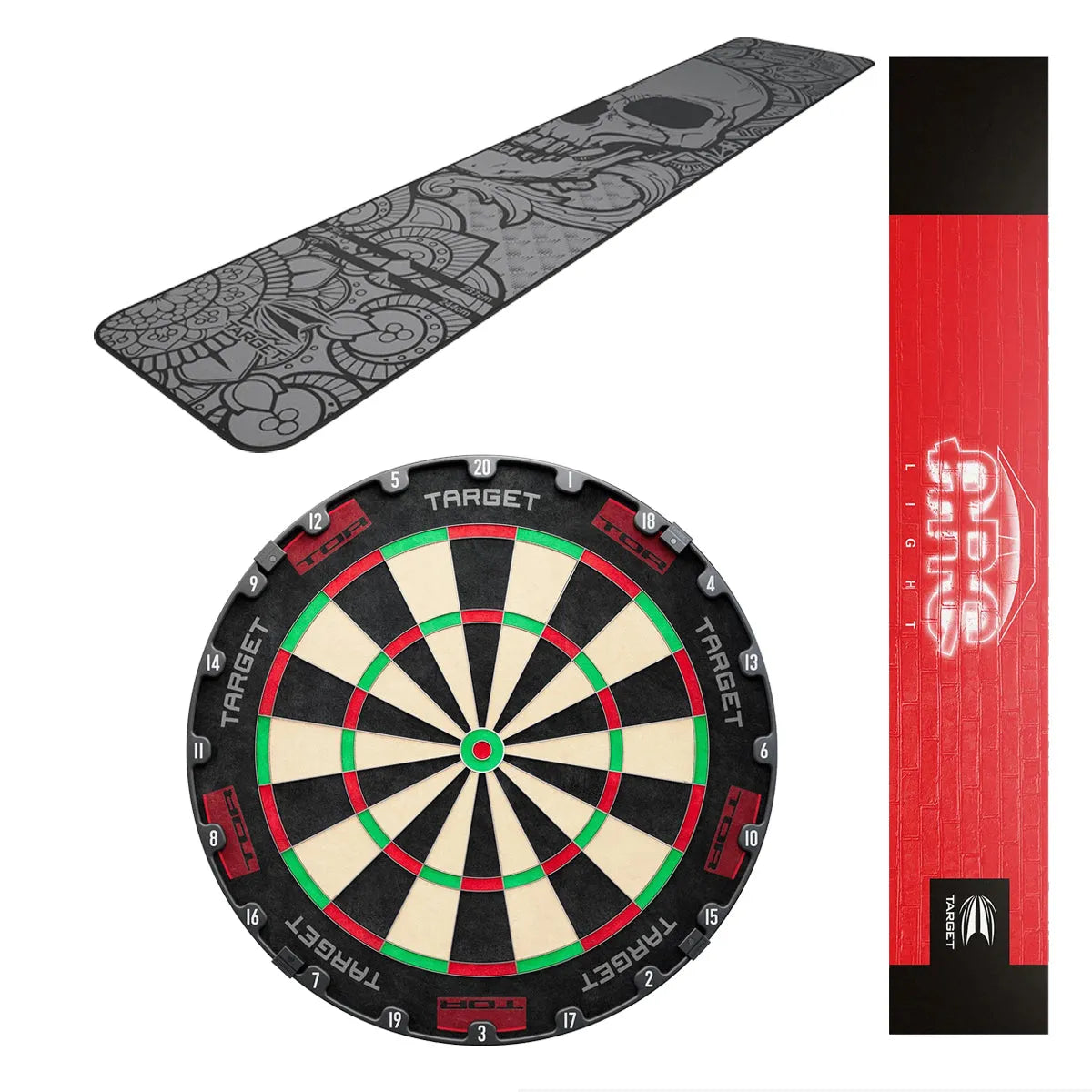Target Tor Board, Arc Light, World Chamion Mat Bundle-19-Ink-Premier Darts