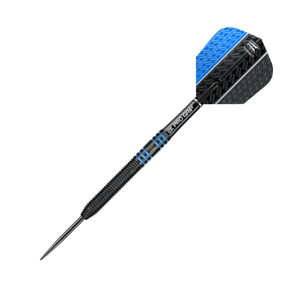 Target Darts Vapor8 Black - 80% Tungsten Dart Set With Pro Grip Shafts & Vision Ultra Flights