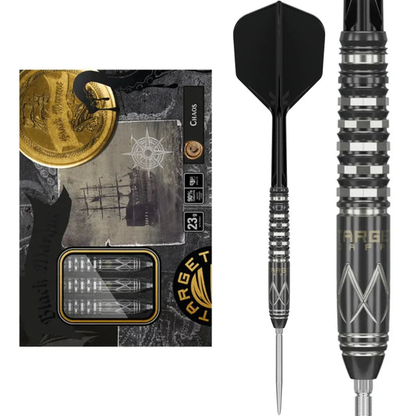 Target Japan Black Marque Chaos SP 90% Tungsten Steel Tip Darts-1-21 GRAM-Premier Darts