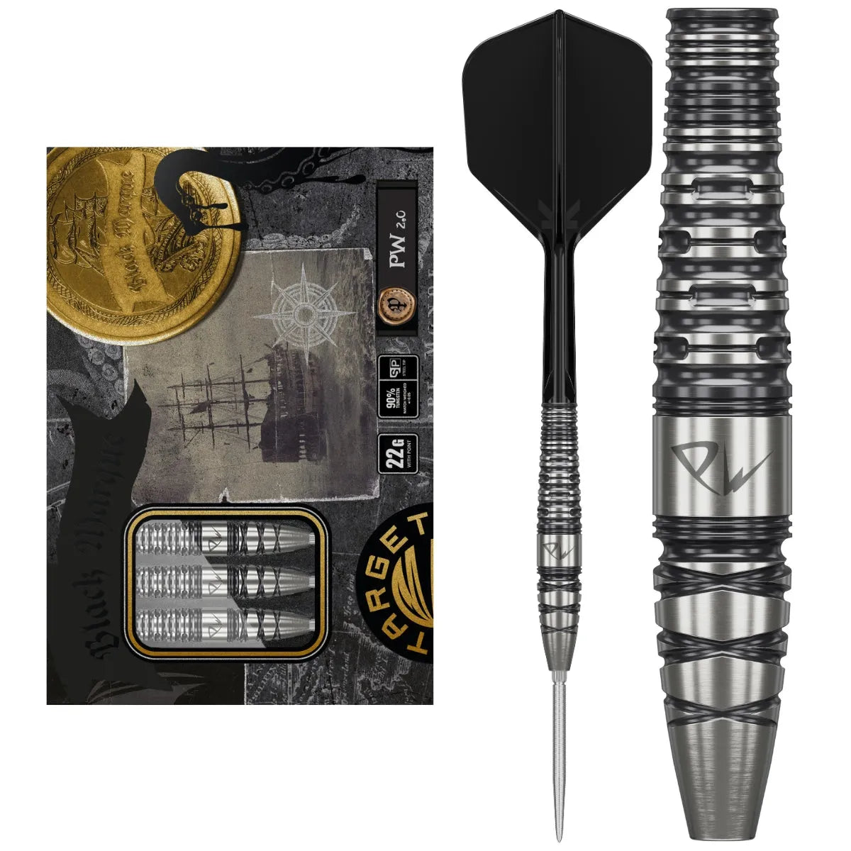 Target Japan Black Marque PW 2.0 SP 90% Tungsten Steel Tip Darts
