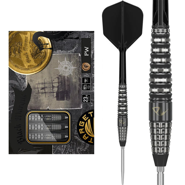 Target Japan Black Marque PW SP 90% Tungsten Steel Tip Darts-1-21 GRAM-Premier Darts