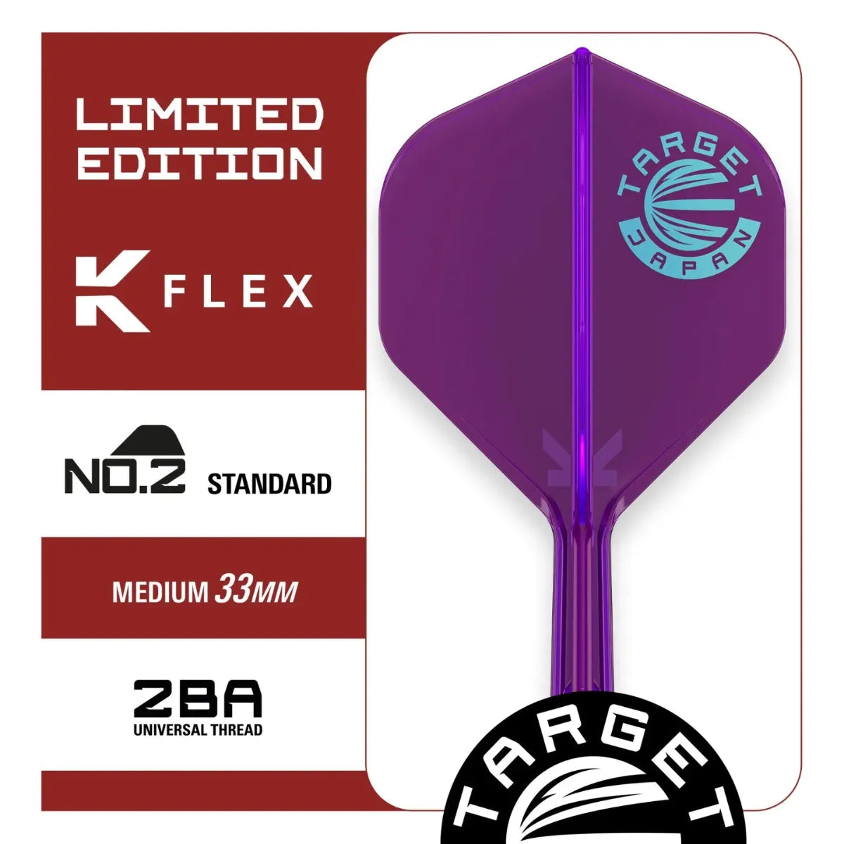 Target Japan Blue Logo Purple Limited Edition K-Flex Flight System No2-4-Short-Premier Darts
