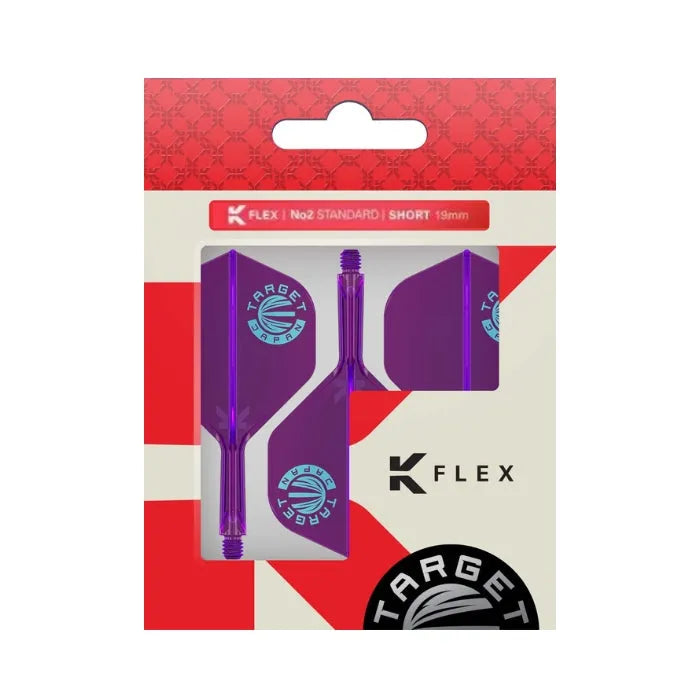 Target Japan Blue Logo Purple Limited Edition K-Flex Flight System No2-8-Short-Premier Darts