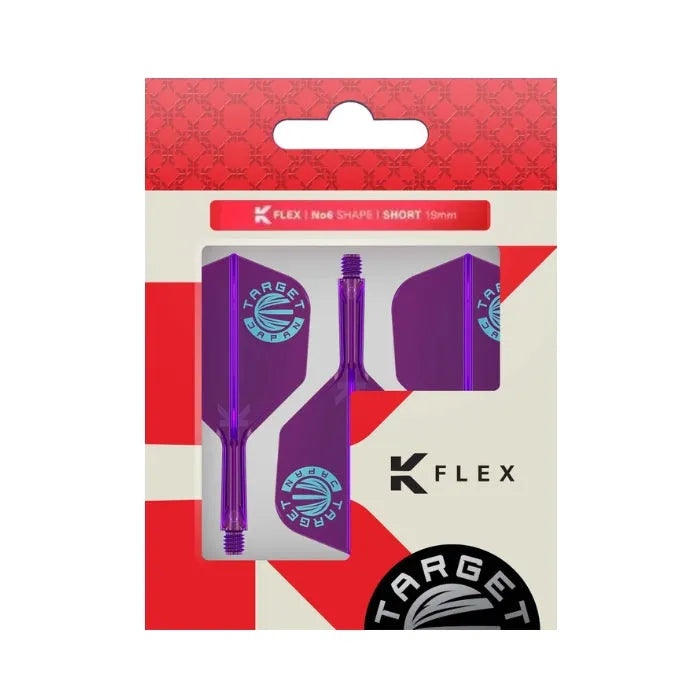 Target Japan Blue Logo Purple Limited Edition K-Flex Flight System No6-5-Short-Premier Darts