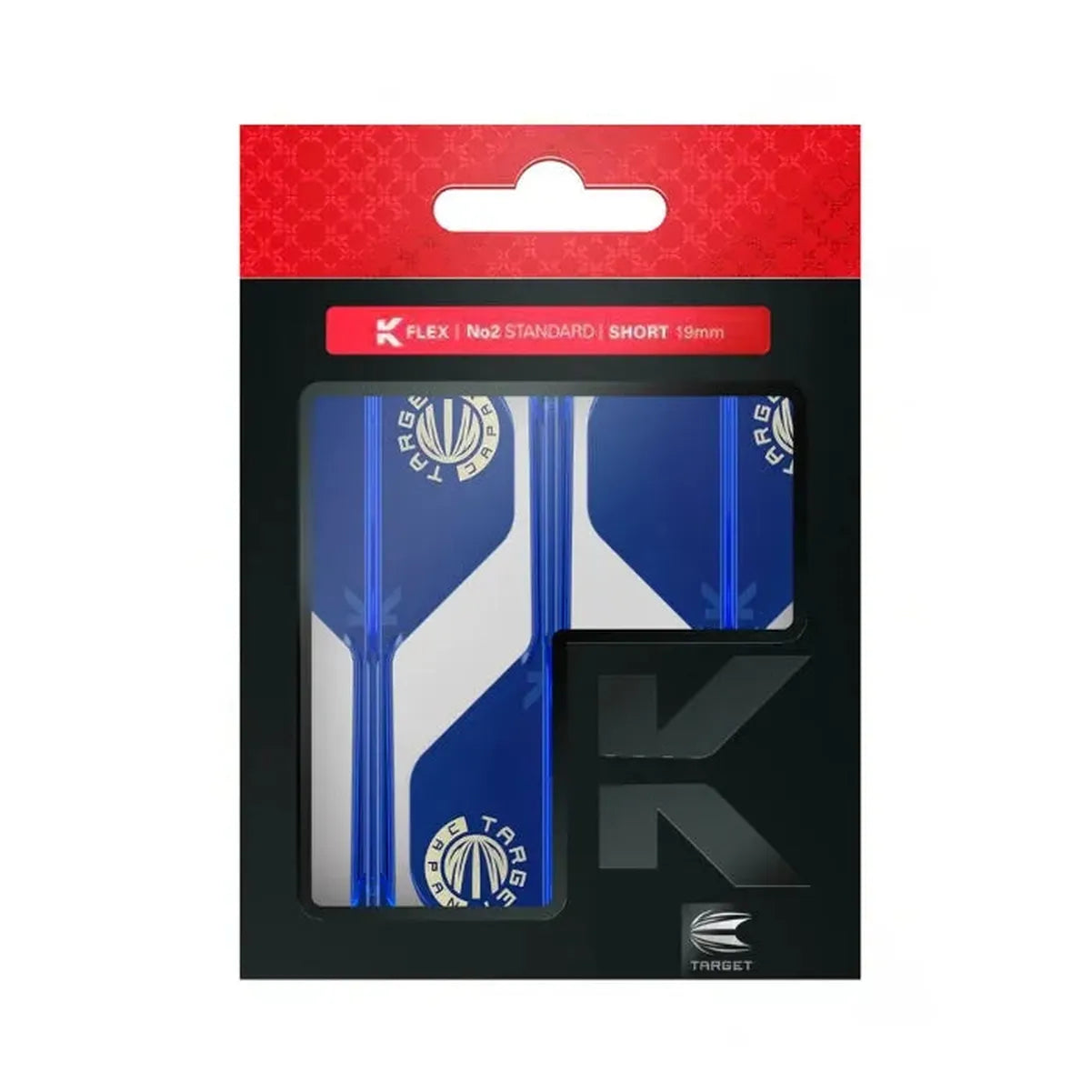 Target Japan Gold Logo Blue K-Flex Flight System No2-4-Short-Premier Darts